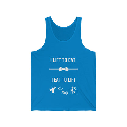 Funny Tank Top - I Lift To Eat . I Eat To Lift JBCGoods